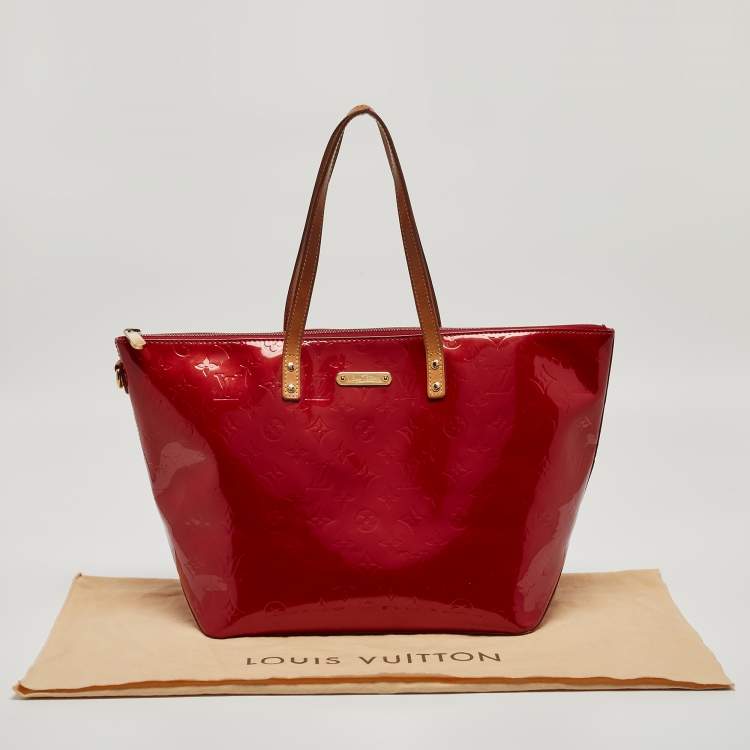 Pre Owned Louis Vuitton Pomme D’amour Monogram Vernis Bellevue GM Bag