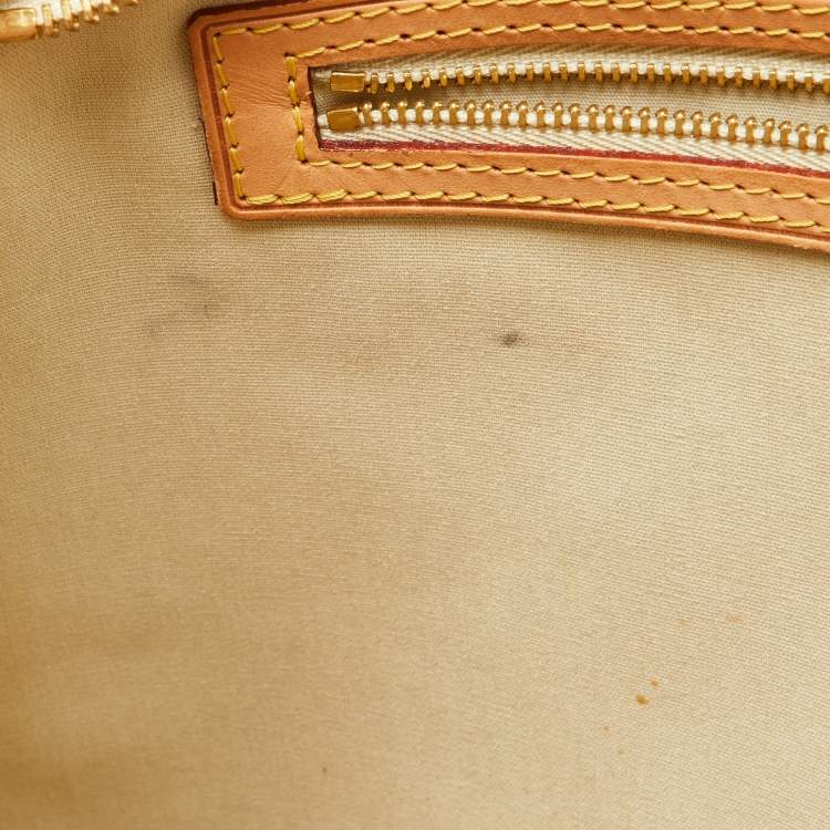 Pre Owned Louis Vuitton Blanc Corail Monogram Vernis Brea GM Bag