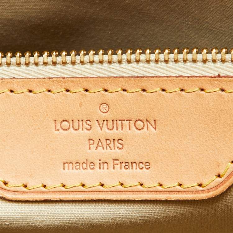 Pre Owned Louis Vuitton Blanc Corail Monogram Vernis Brea GM Bag