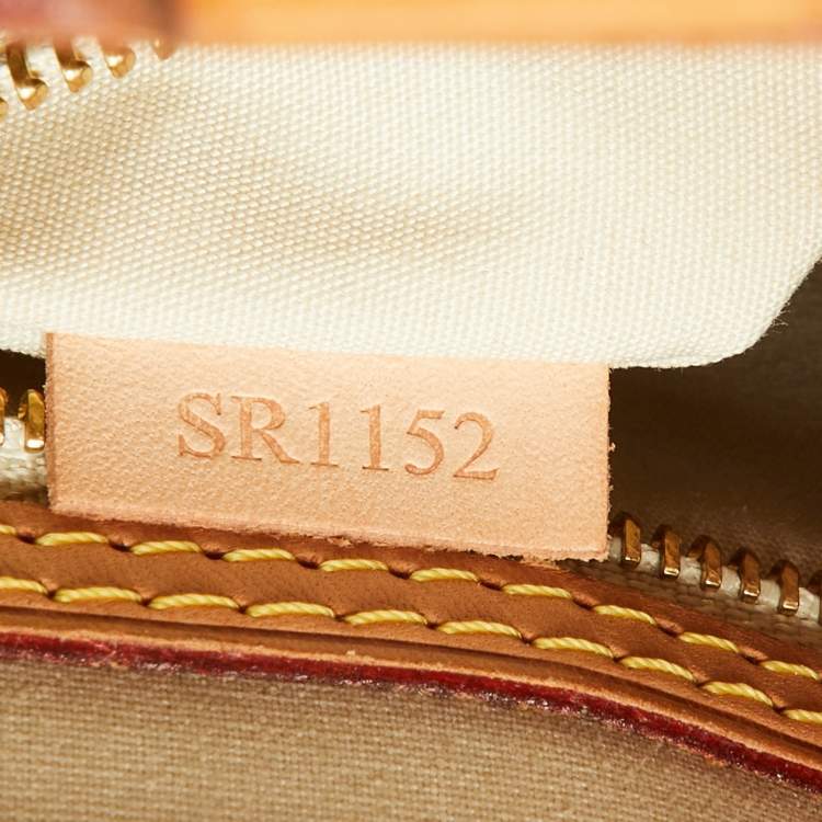 Pre Owned Louis Vuitton Blanc Corail Monogram Vernis Brea GM Bag