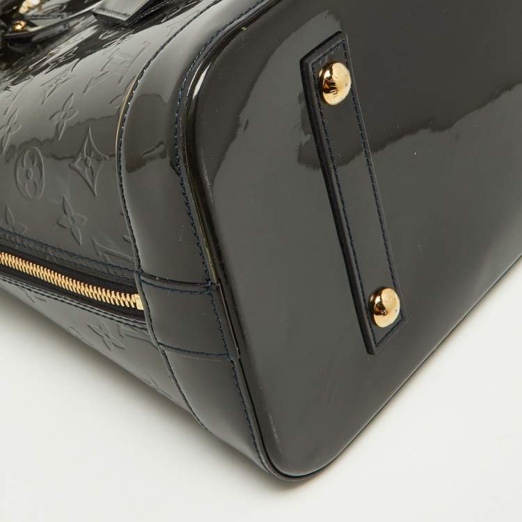 Pre Owned Louis Vuitton Bleu Infini Monogram Vernis Alma GM Bag