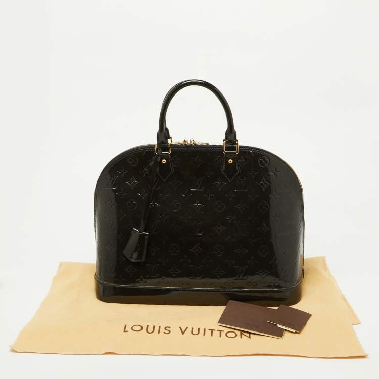 Pre Owned Louis Vuitton Bleu Infini Monogram Vernis Alma GM Bag