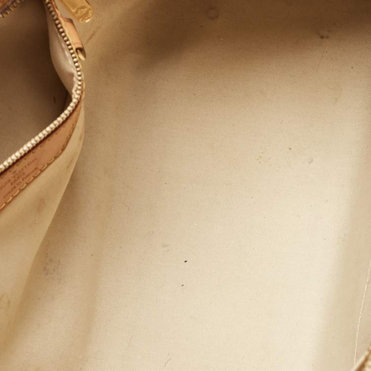 Pre Owned Louis Vuitton Jaune Passion Monogram Vernis Brea MM Bag