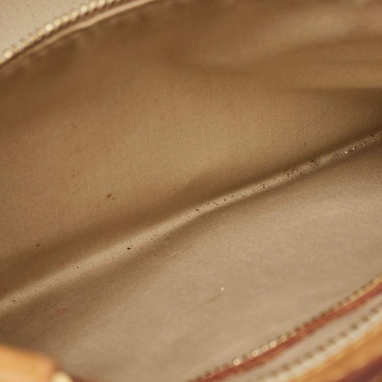 Pre Owned Louis Vuitton Jaune Passion Monogram Vernis Brea MM Bag
