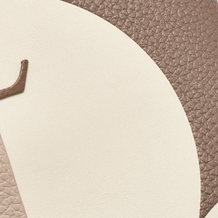 Pre Owned Louis Vuitton Galet/Creme Monogram Flower Taurillon Leather Capucines BB Bag
