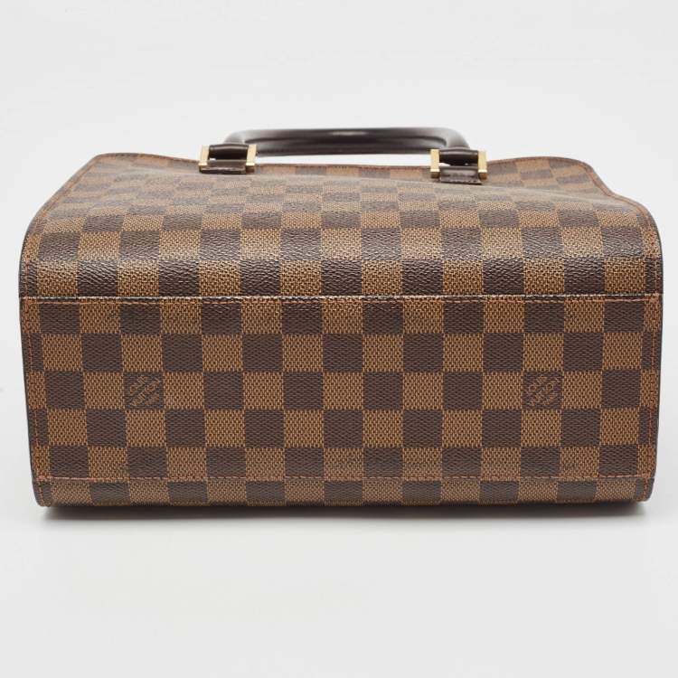 Pre Owned Louis Vuitton Damier Ebene Canvas and Leather Triana Bag