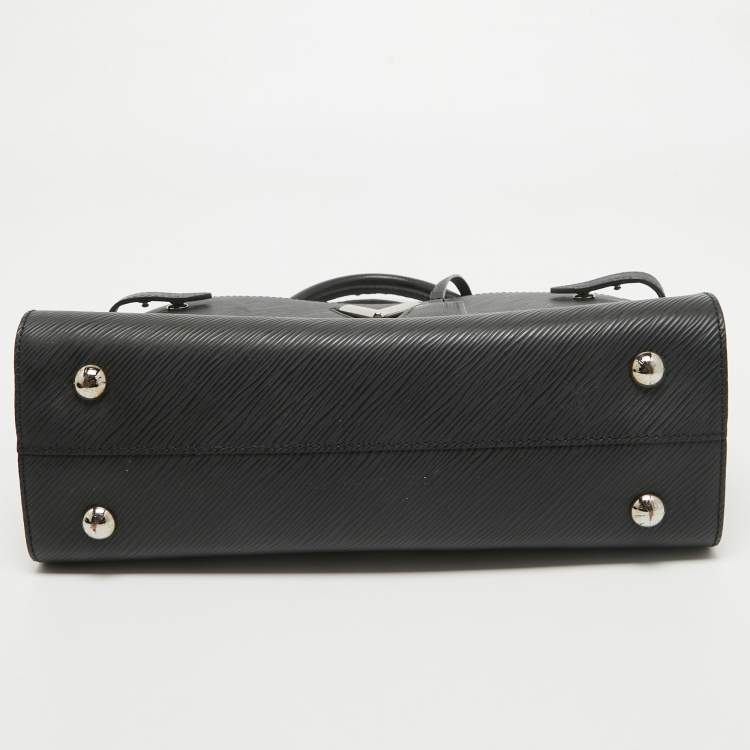 Pre Owned Louis Vuitton Black Epi Leather Twist Tote Bag