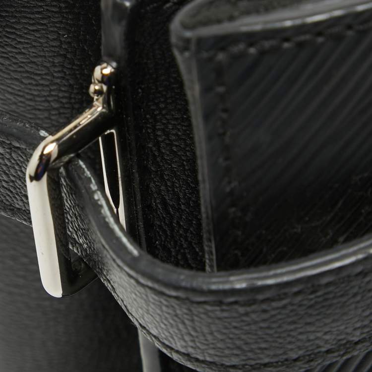 Pre Owned Louis Vuitton Black Epi Leather Twist Tote Bag