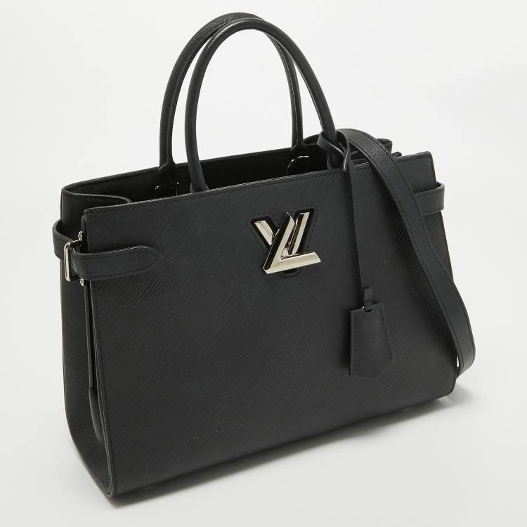 Pre Owned Louis Vuitton Black Epi Leather Twist Tote Bag