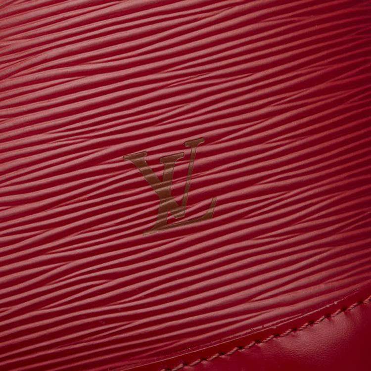 Pre Owned Louis Vuitton Red Leather Epi Alma PM Satchels