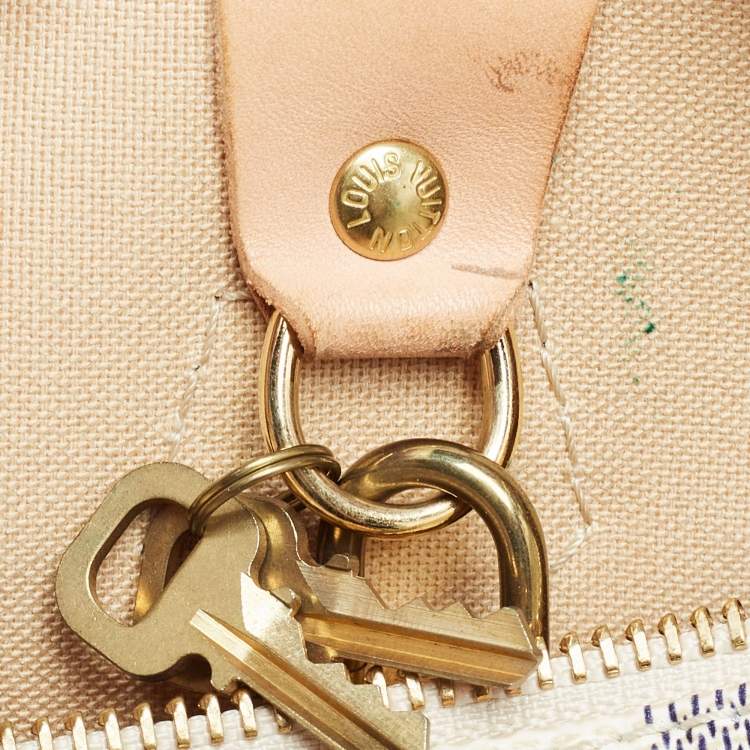 Pre Owned Louis Vuitton Damier Azur Canvas Speedy 30 Bag