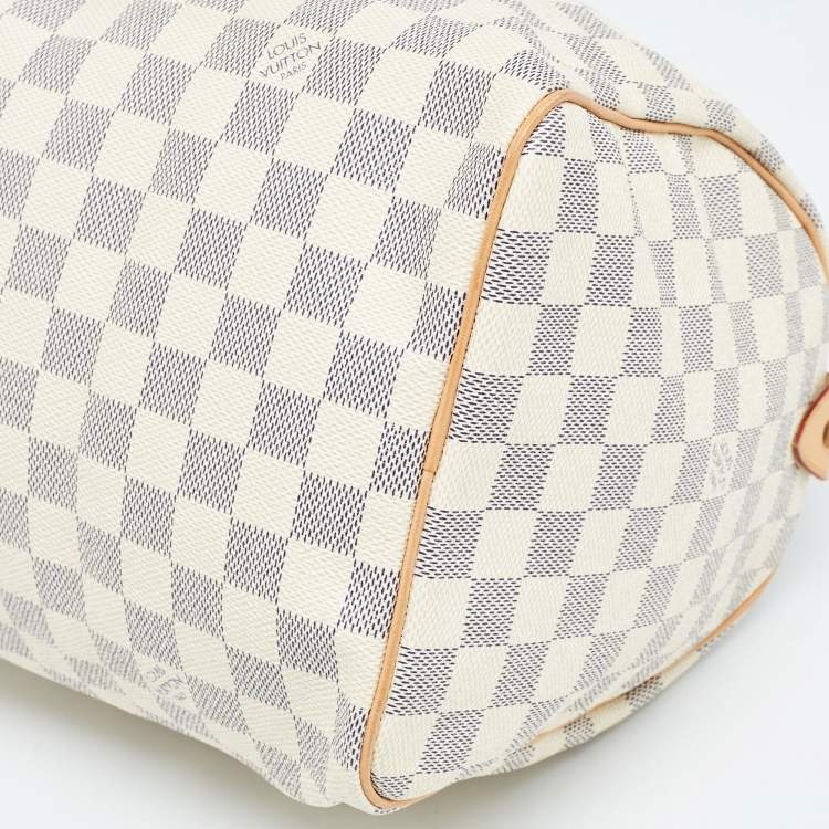 Pre Owned Louis Vuitton Damier Azur Canvas Speedy 30 Bag