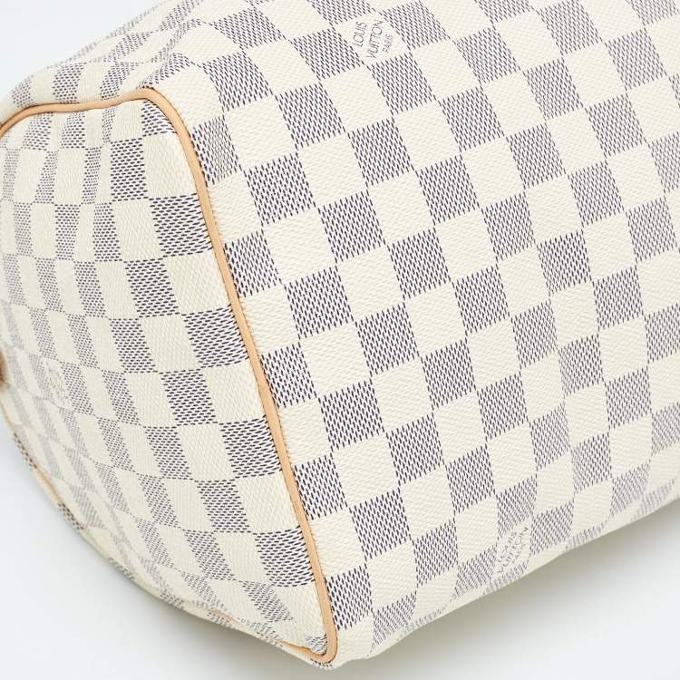 Pre Owned Louis Vuitton Damier Azur Canvas Speedy 30 Bag
