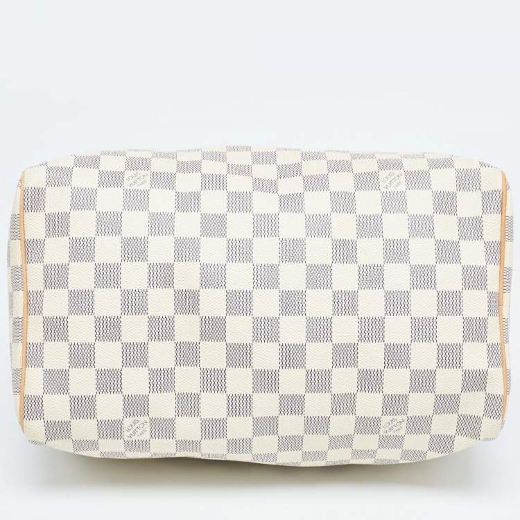 Pre Owned Louis Vuitton Damier Azur Canvas Speedy 30 Bag