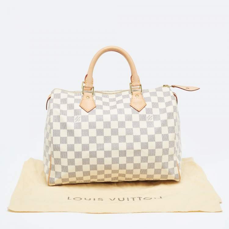 Pre Owned Louis Vuitton Damier Azur Canvas Speedy 30 Bag