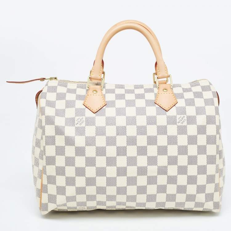 Pre Owned Louis Vuitton Damier Azur Canvas Speedy 30 Bag