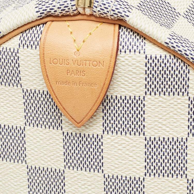 Pre Owned Louis Vuitton Damier Azur Canvas Speedy 30 Bag
