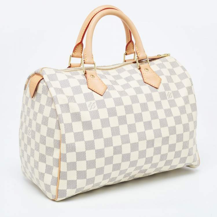 Pre Owned Louis Vuitton Damier Azur Canvas Speedy 30 Bag