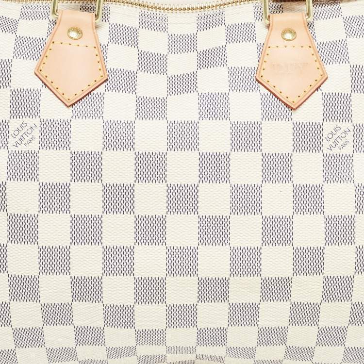 Pre Owned Louis Vuitton Damier Azur Canvas Speedy 30 Bag