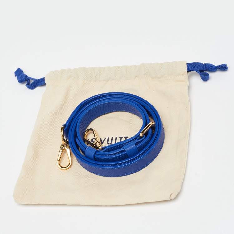 Pre Owned Louis Vuitton Blue Leather and Python Capucines BB Bag