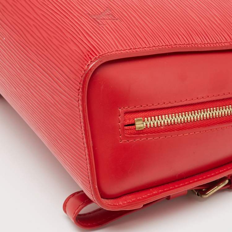 Pre Owned Louis Vuitton Red Epi Leather Mabillon Backpack