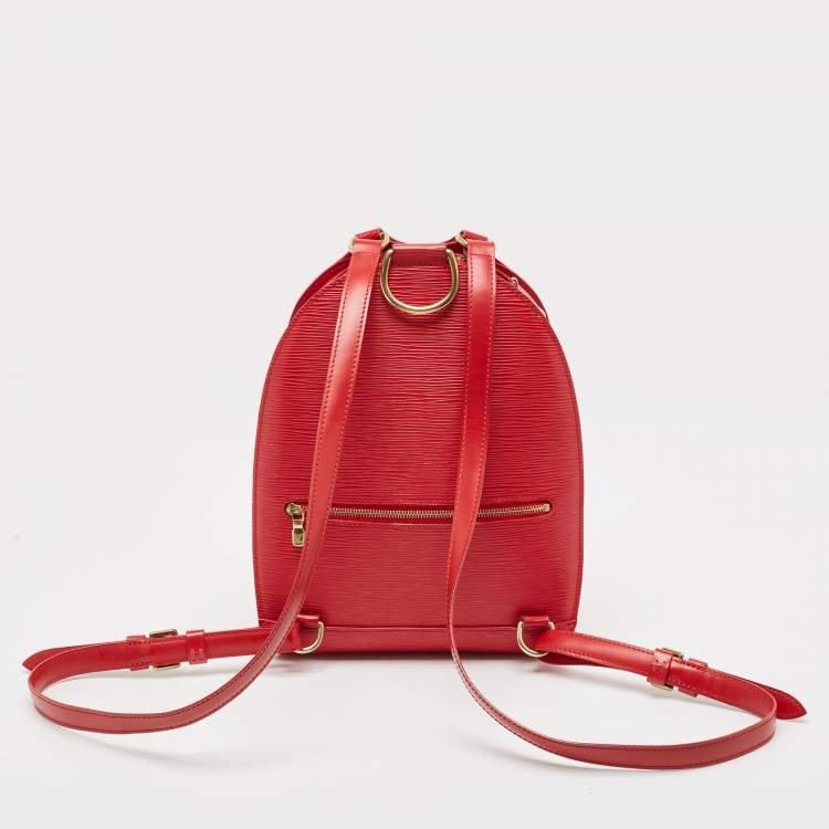Pre Owned Louis Vuitton Red Epi Leather Mabillon Backpack