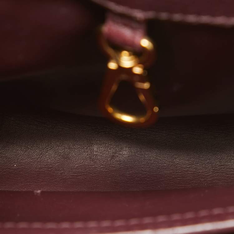 Pre Owned Louis Vuitton Deep Purple/Beige Leather and Python Capucines BB Bag