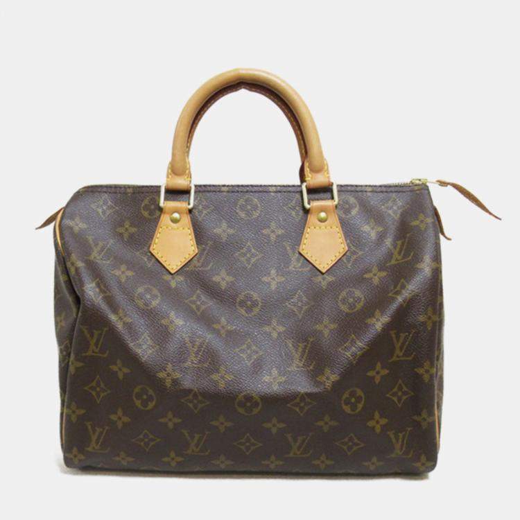 Louis Vuitton Brown Canvas Monogram Speedy 30 Bag Louis Vuitton