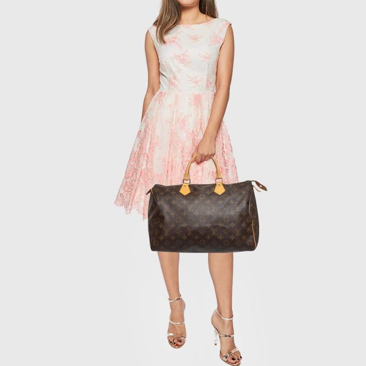 Pre Owned Louis Vuitton Monogram Canvas Speedy 35 Bag