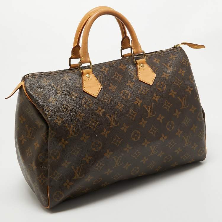 Pre Owned Louis Vuitton Monogram Canvas Speedy 35 Bag