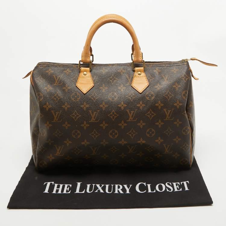 Pre Owned Louis Vuitton Monogram Canvas Speedy 35 Bag