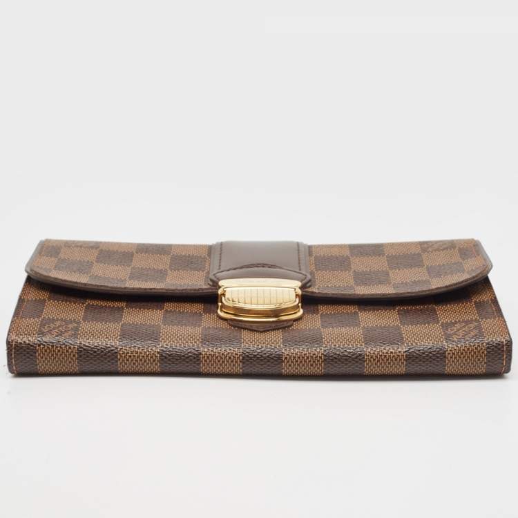 Pre Owned Louis Vuitton Damier Ebene Canvas Sistina Wallet