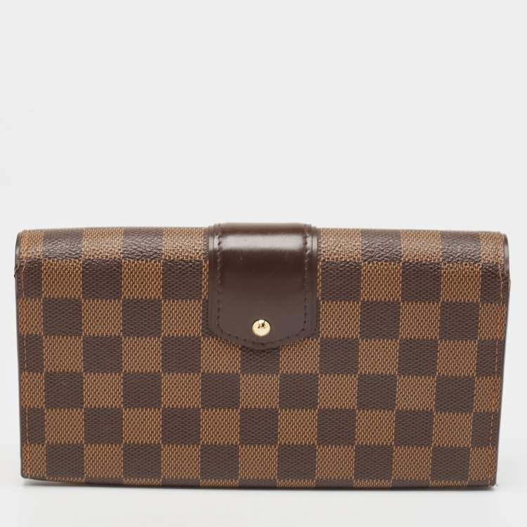 Pre Owned Louis Vuitton Damier Ebene Canvas Sistina Wallet