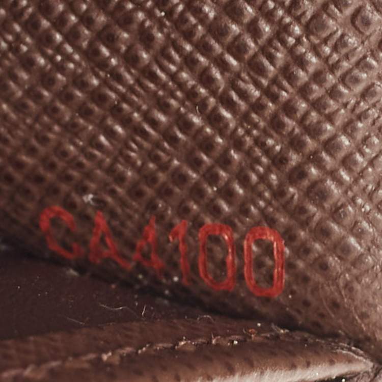Pre Owned Louis Vuitton Damier Ebene Canvas Sistina Wallet
