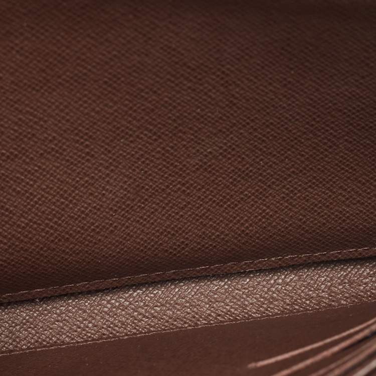Pre Owned Louis Vuitton Damier Ebene Canvas Sistina Wallet