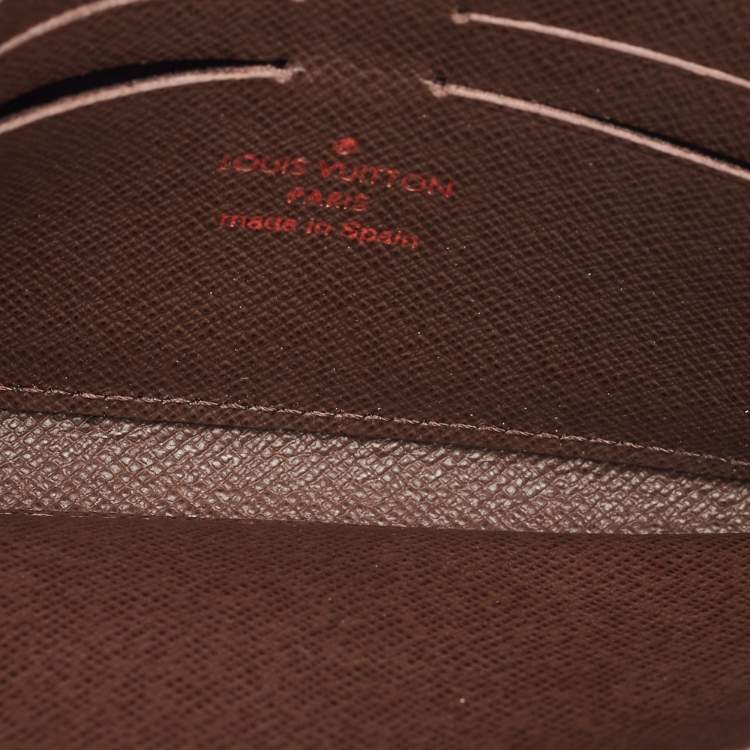 Pre Owned Louis Vuitton Damier Ebene Canvas Sistina Wallet