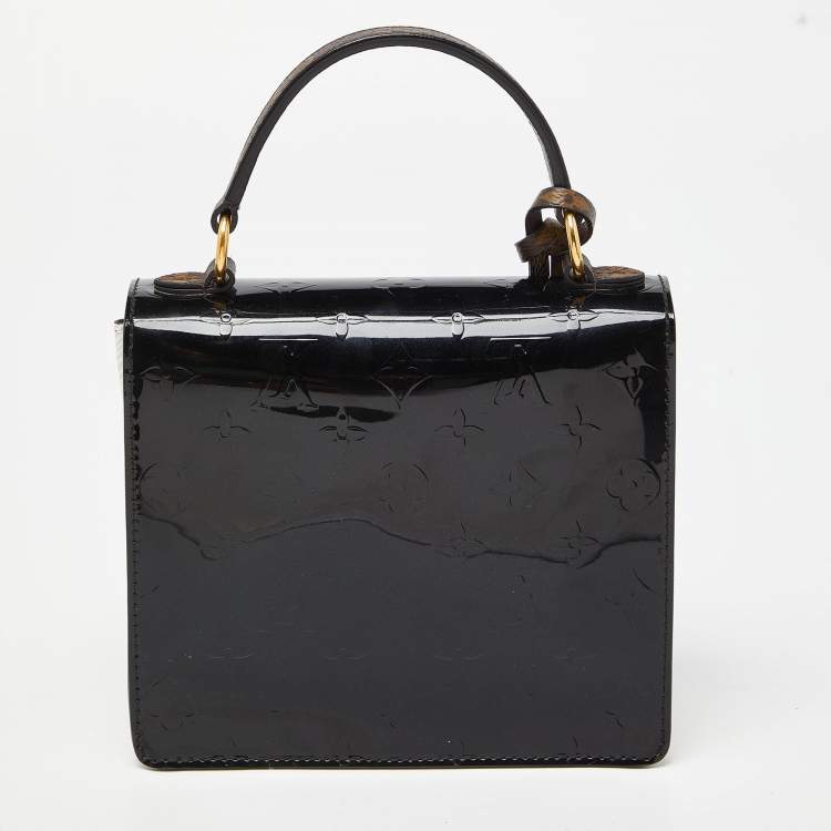 Pre Owned Louis Vuitton Black Monogram Vernis Spring Street Bag