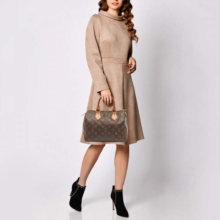 Pre Owned Louis Vuitton Monogram Canvas Speedy 25 Bag