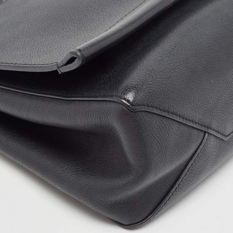 Pre Owned Louis Vuitton Black Leather Lockme II Bag
