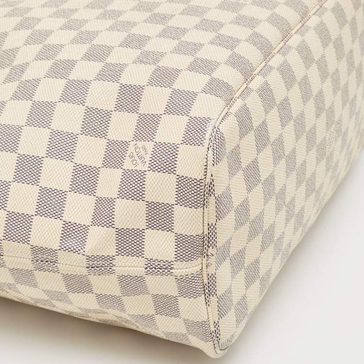 Pre Owned Louis Vuitton Damier Azur Canvas Neverfull MM Bag