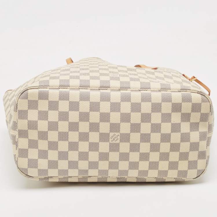 Pre Owned Louis Vuitton Damier Azur Canvas Neverfull MM Bag