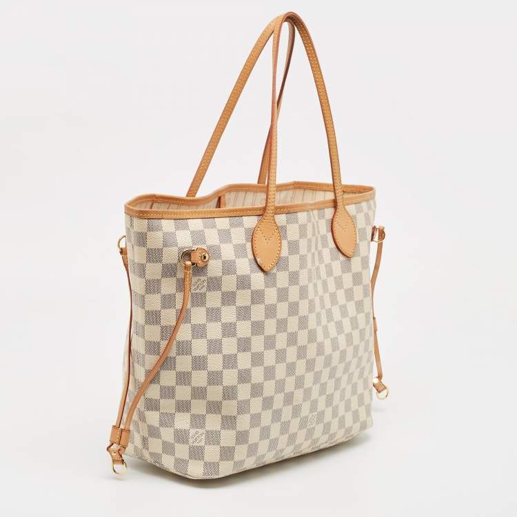 Pre Owned Louis Vuitton Damier Azur Canvas Neverfull MM Bag