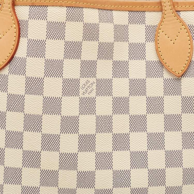 Pre Owned Louis Vuitton Damier Azur Canvas Neverfull MM Bag