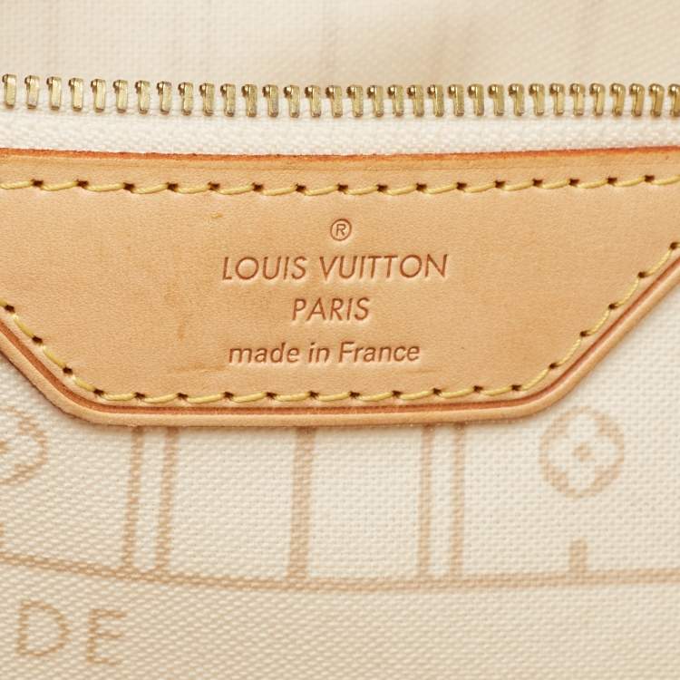 Pre Owned Louis Vuitton Damier Azur Canvas Neverfull MM Bag