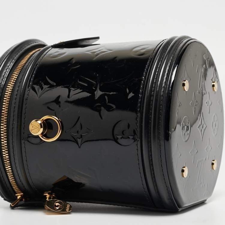Pre Owned Louis Vuitton Black Monogram Vernis Cannes Bag