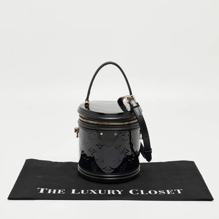 Pre Owned Louis Vuitton Black Monogram Vernis Cannes Bag