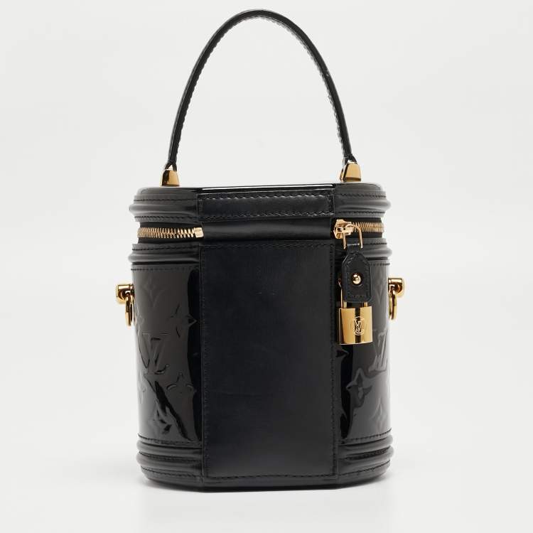 Pre Owned Louis Vuitton Black Monogram Vernis Cannes Bag
