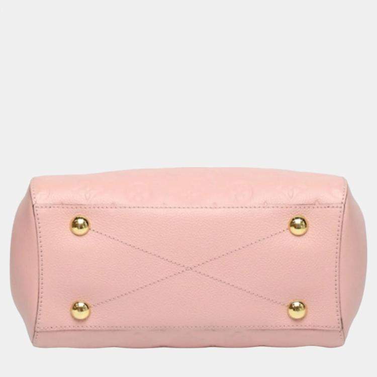 Pre Owned Louis Vuitton Rose Poudre Empreinte BB Leather Montaigne Satchel