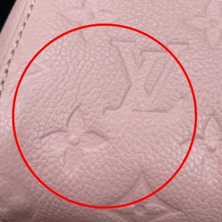 Pre Owned Louis Vuitton Rose Poudre Empreinte BB Leather Montaigne Satchel
