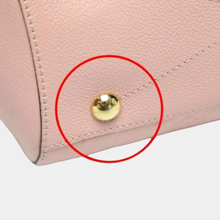 Pre Owned Louis Vuitton Rose Poudre Empreinte BB Leather Montaigne Satchel